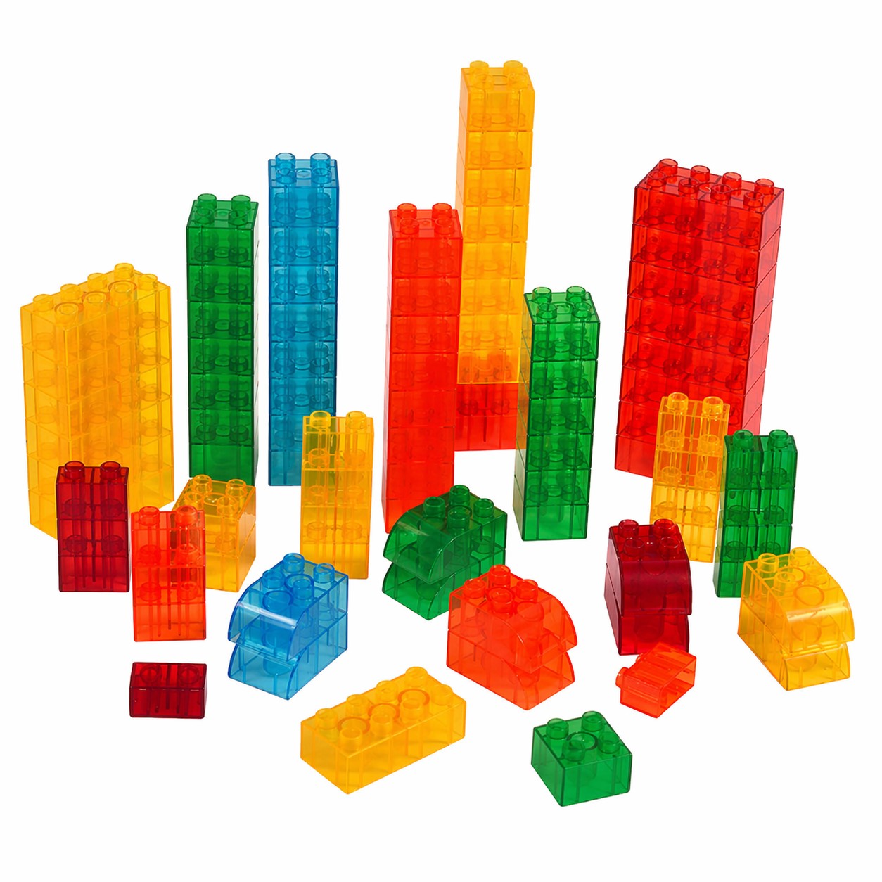 Transparent building blocks, 90 pieces – MyPauze