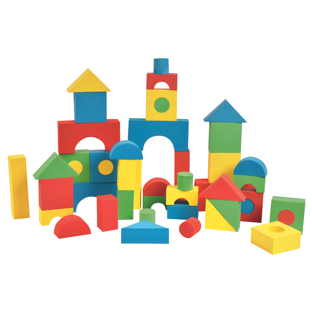 Small Soft Building Blocks, Colored, 56 pieces – MyPauze
